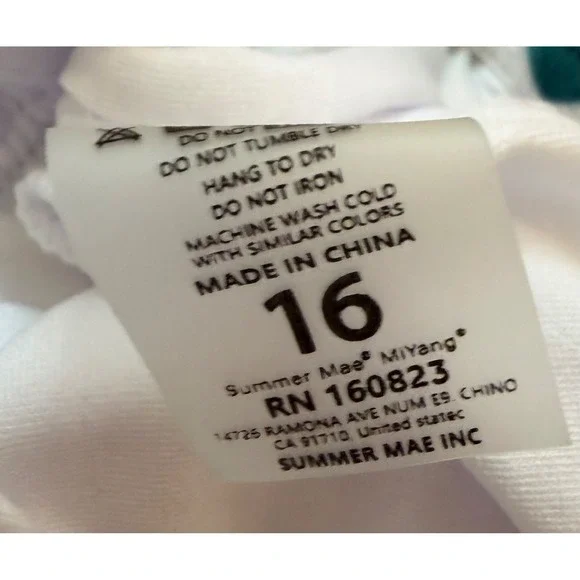 NEW‎ Summer Mae Size 16 Teal Ribbed Swim Dress with Ruched Skirt - Picture 10 of 10